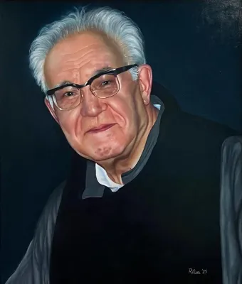 Don Divo Barsotti - 2025 Olio su tela, cm 60x80 Consegnato a Padre Serafino Tognetti, Fiesole (FI)